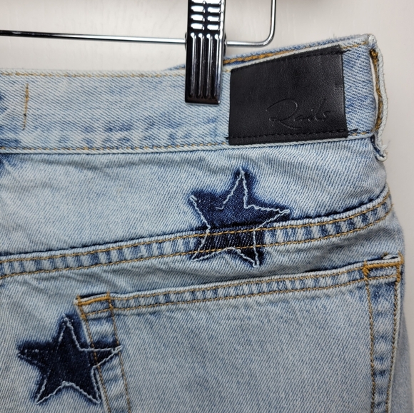 Rails Logan Star Denim Shorts Size 30 Medium Wash Button Fly 100% Cotton - Picture 12 of 12